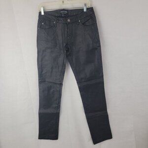 TRIPP NYC Mens Pants Sz 30 Black Faux Leather Pleather Vegan Skinny Goth Punk